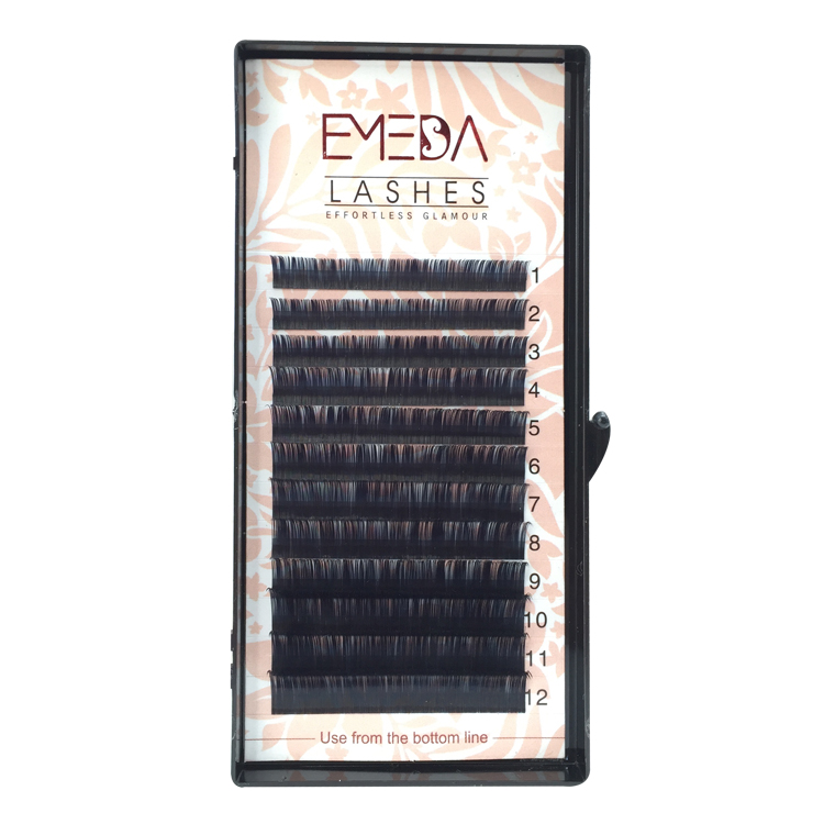 Free Samples Acceptable for High-quality Korea PBT Fiber Eyelash Extensions with Private Box YY137